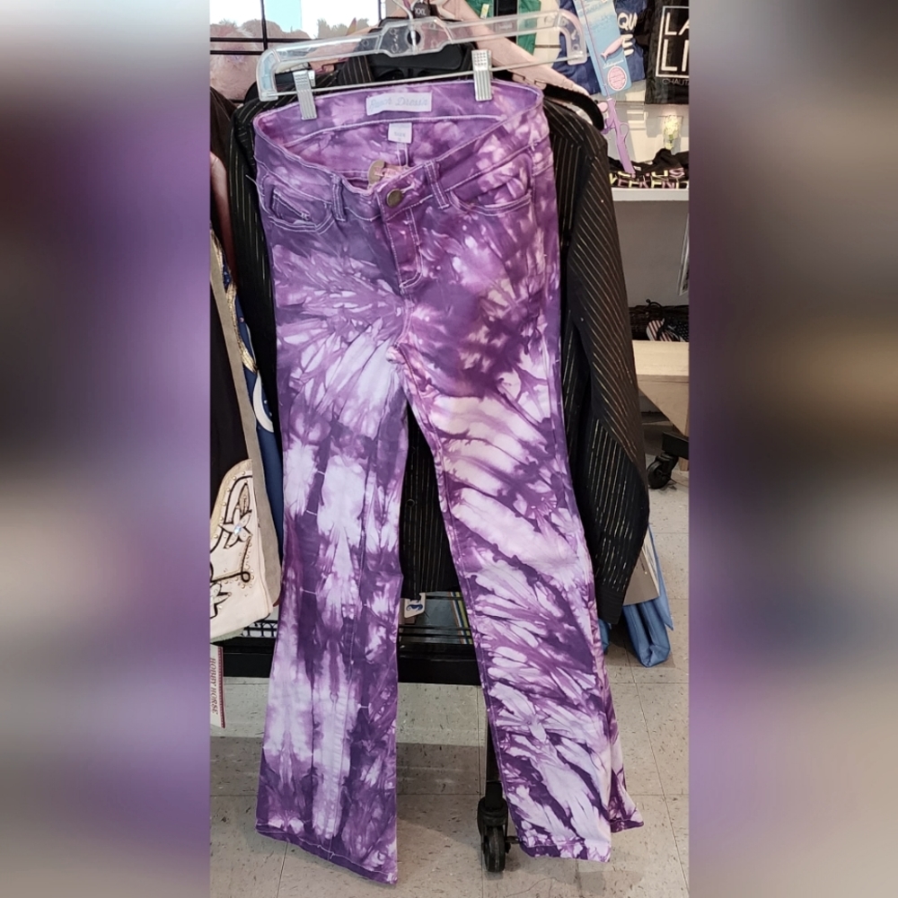 Ranch Dress'n Purple Tie Dye Jeans Size 5 NWT Very Rare and Unique